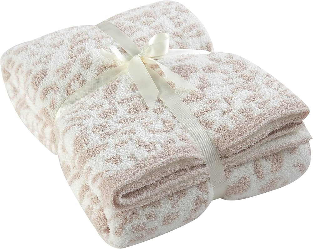 100% Polyester Microfiber Fluffy Leopard Print Big Blanket Queen Bed Blanket Super Soft Chic Cozy... | Amazon (US)