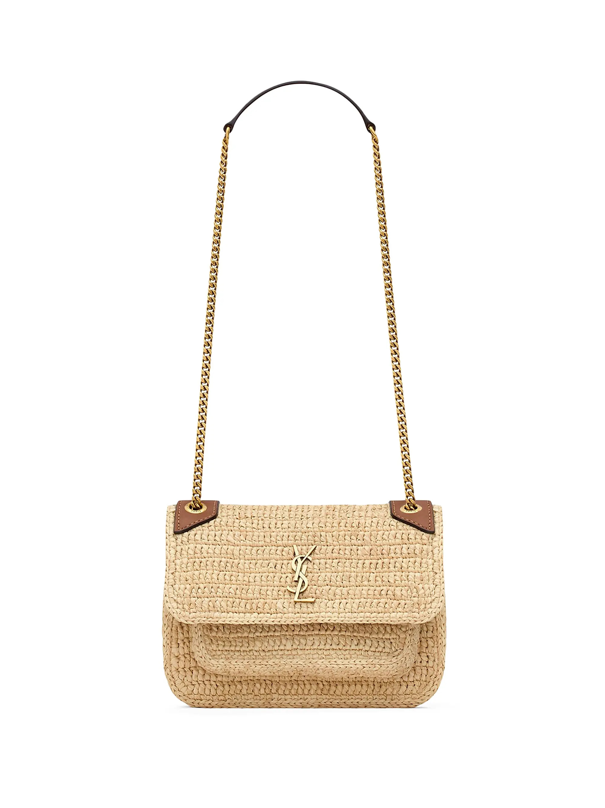 Niki Mini Shoulder Bag in Raffia | Saks Fifth Avenue