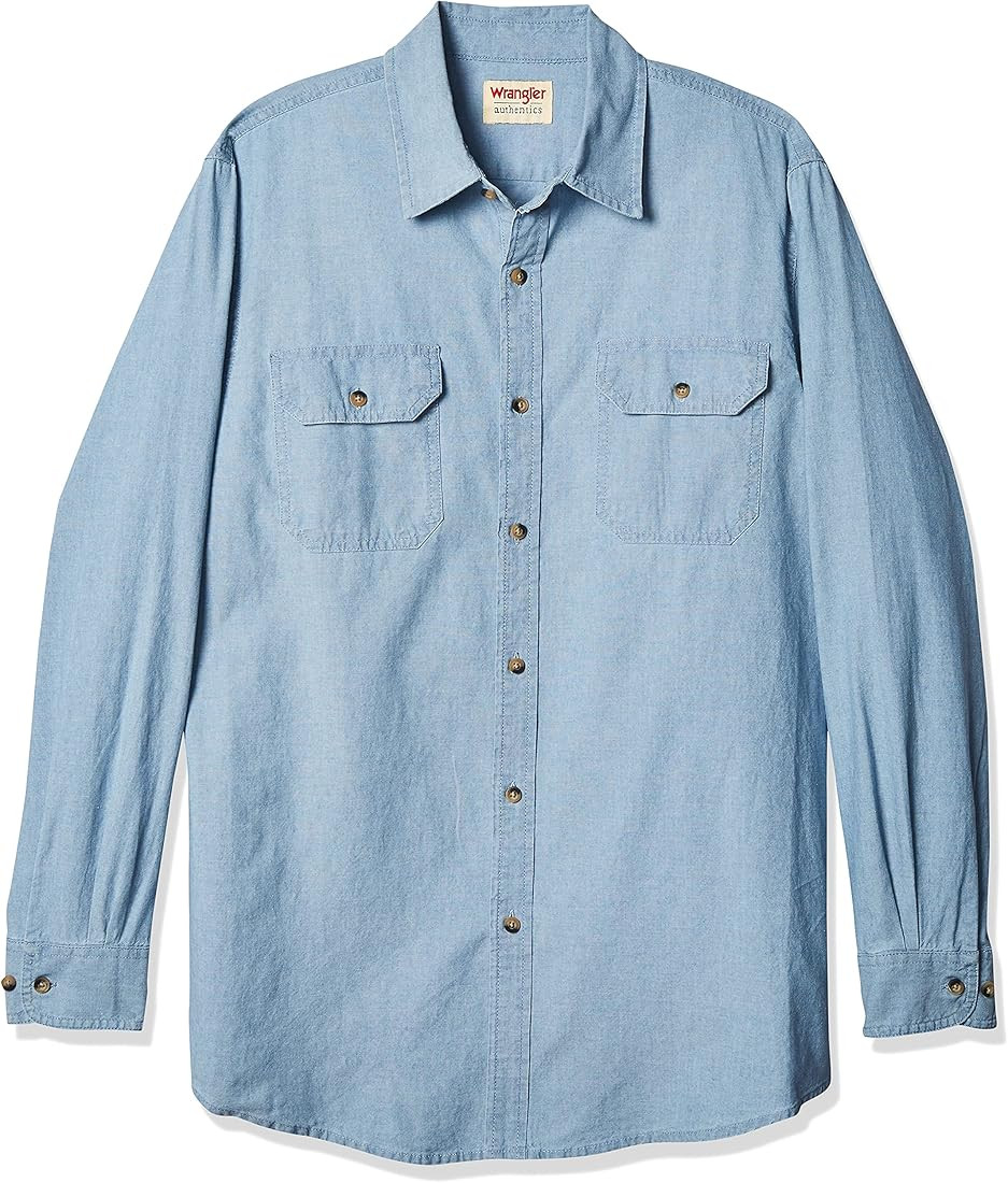 Wrangler Authentics Men's Long Sleeve Classic Woven Shirt | Amazon (US)