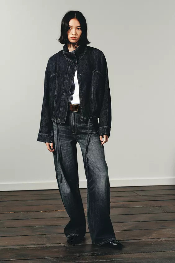 TRF BATWING SLEEVE DENIM JACKET | Zara US
