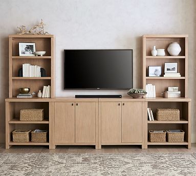 Modern Farmhouse 136" Entertainment Center with Cabinets | Pottery Barn (US)