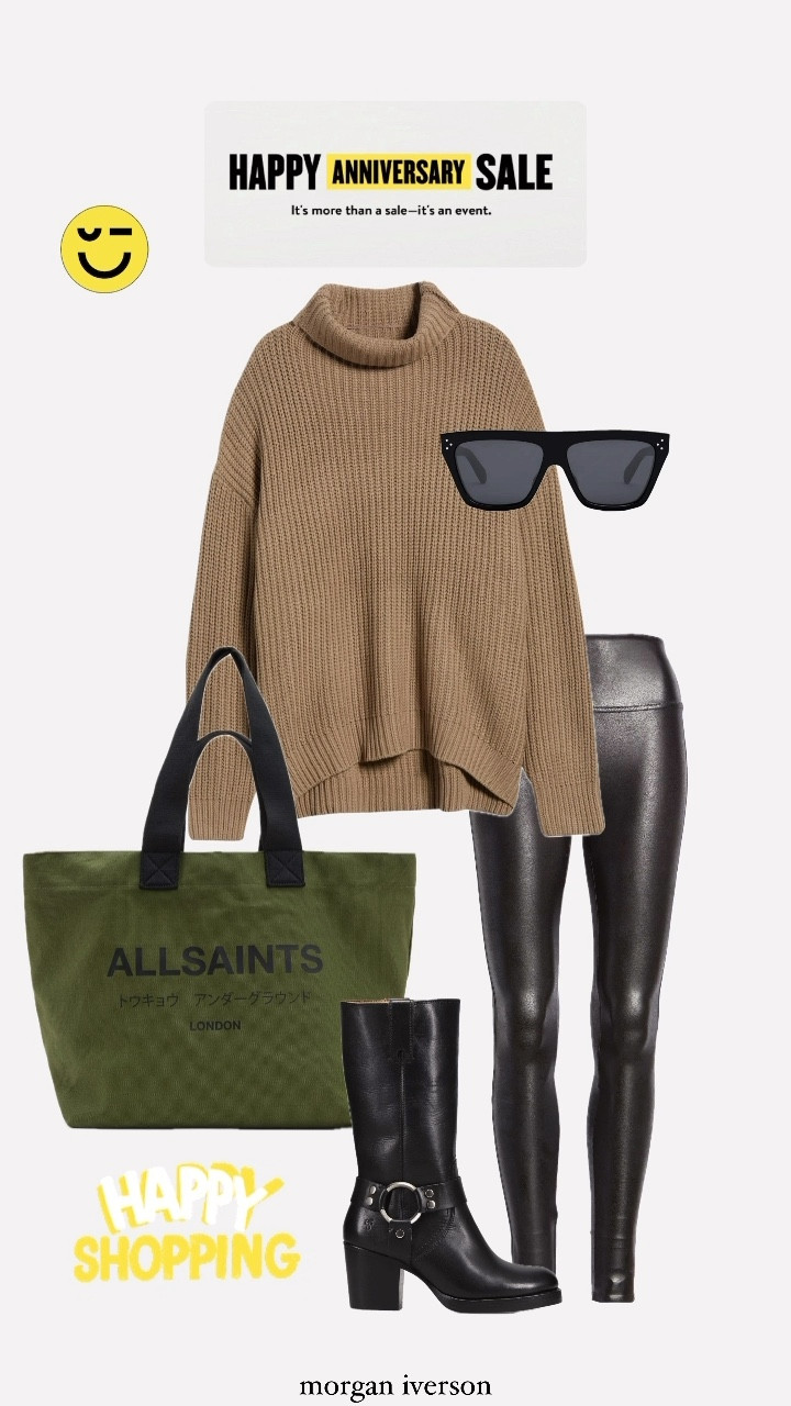 This outfit is still in stock! You do not have to have a Nordstrom card to shop the anniversary sale now! Hurry before these items sell out! I always get a new pair of these leggings every year during the sale 🙌🏽 so many ways to wear them! You can never go wrong with a sweater, leggings, and boots in the fall and winter 🤍😌 #morganiverson #sale #fall #outfit #inspo #nsale #nordstrom 

#LTKStyleTip #LTKxNSale #LTKSummerSales