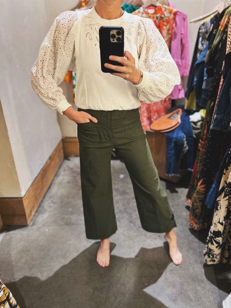 Fun Spring finds at Anthro- these cute culottes, which come in many colors, and cream eyelet sweatshirt. Both tts. 

Outfitoftheday
Culottes
White sweatshirt


#LTKSeasonal #LTKFind #LTKstyletip