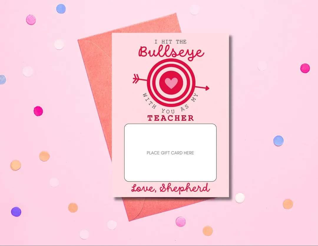 Target Gift Card Holder | Bullseye Gift Card Holder | Money Card | Valentine’s Day Gift | Teach... | Etsy (US)