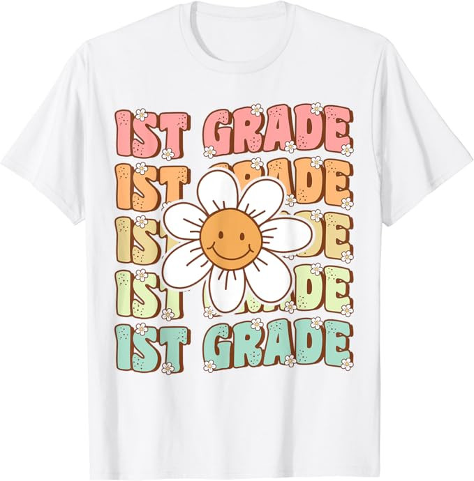 Groovy 1st Grade Back To School First Day of First Grade T-Shirt | Amazon (US)