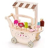 ROBUD Ice Cream Cart for Kids Toddlers, Wooden Ice Cream Truck Food Toys Gift for Boys Girls, Age... | Amazon (US)