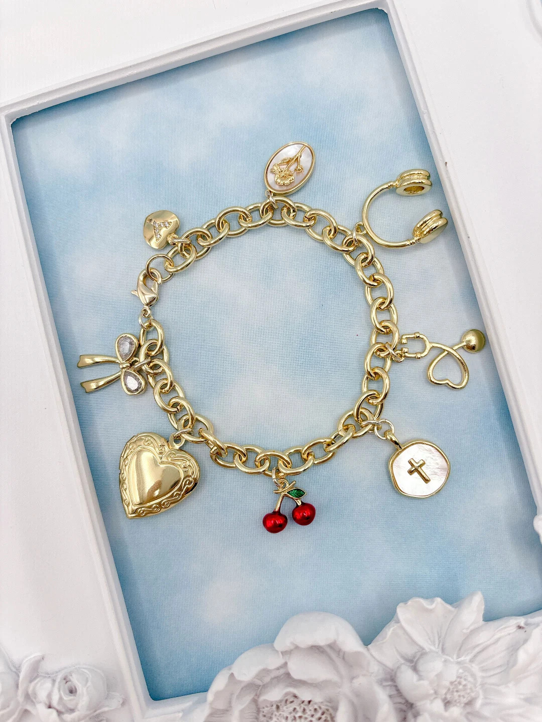 Build Your Own Custom Charm Bracelet. Gold Charm Bracelet. Custom Charm Bracelet. Gift for Her. -... | Etsy (US)