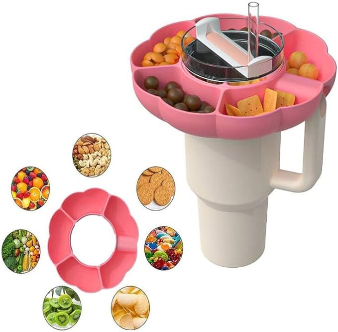 2023 New Stanley Cup Snack Ring, Stanley Cup Silicone Snack Tray, Compatible with Stanley 40 oz N... | Amazon (US)