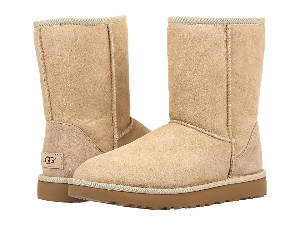 UGG Classic Short II Women's Boots Sand : 10 B - Medium, Suede | Zappos