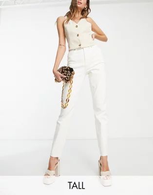 Vero Moda Tall Brenda straight leg jeans in cream | ASOS (Global)