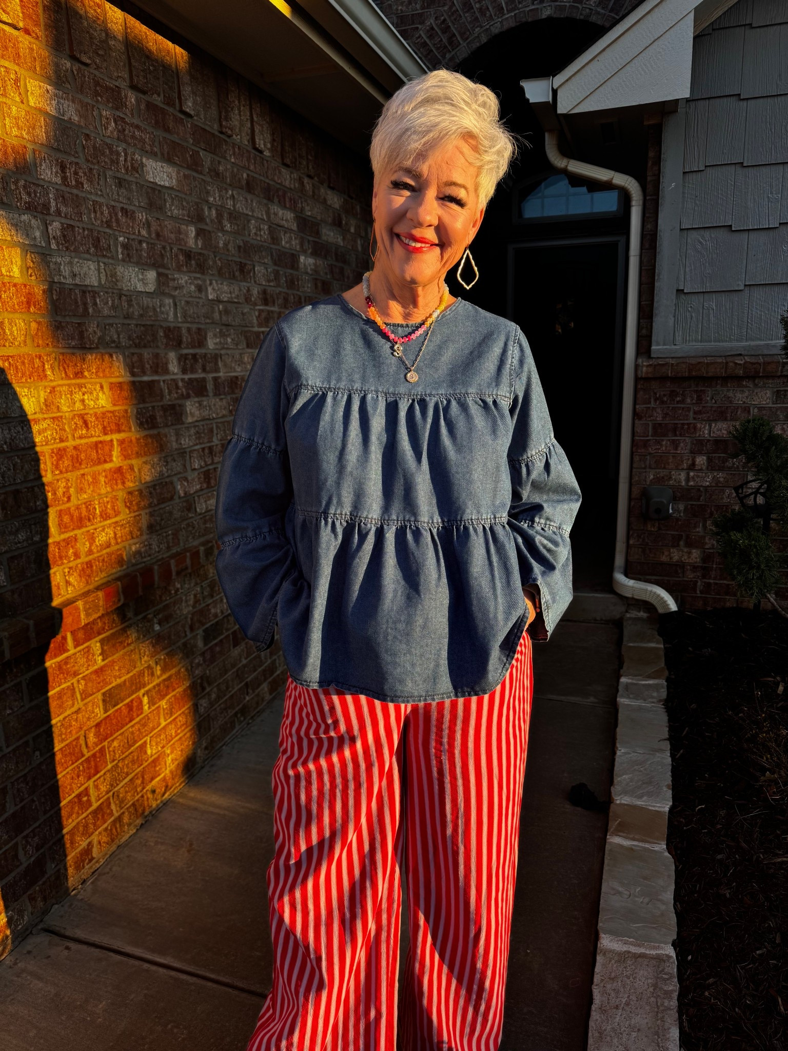🩷❤️🩷 I love this outfit walking into spring with some sunshine this morning, but these pants are one of my favorites🩷❤️🩷

#LTKFindsUnder50 #LTKOver40 #LTKMidsize