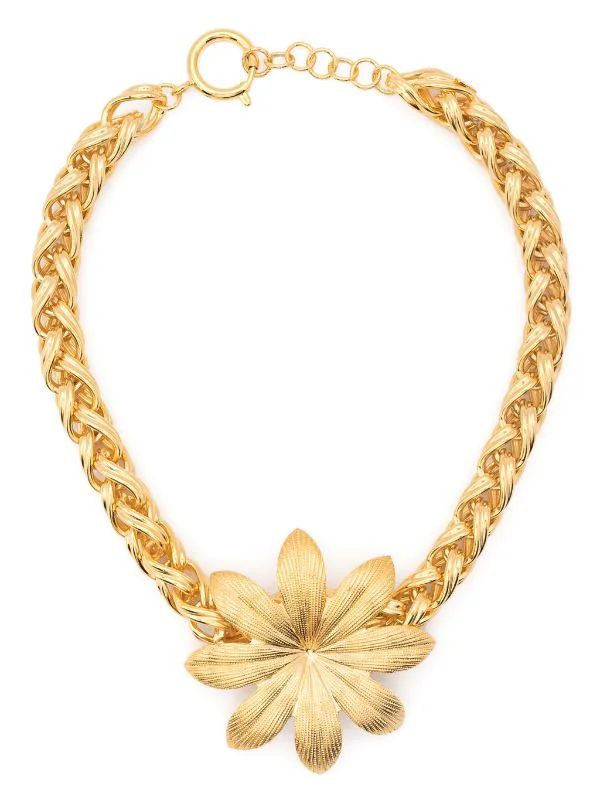 floral-appliqué necklace | Farfetch (CN)