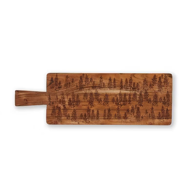 tag Aspen Rectangular Serving Board Tray - Natural Wood, 21.2" x 7" x 0.75" - Hand Wash Only - Perfect for Christmas | Target