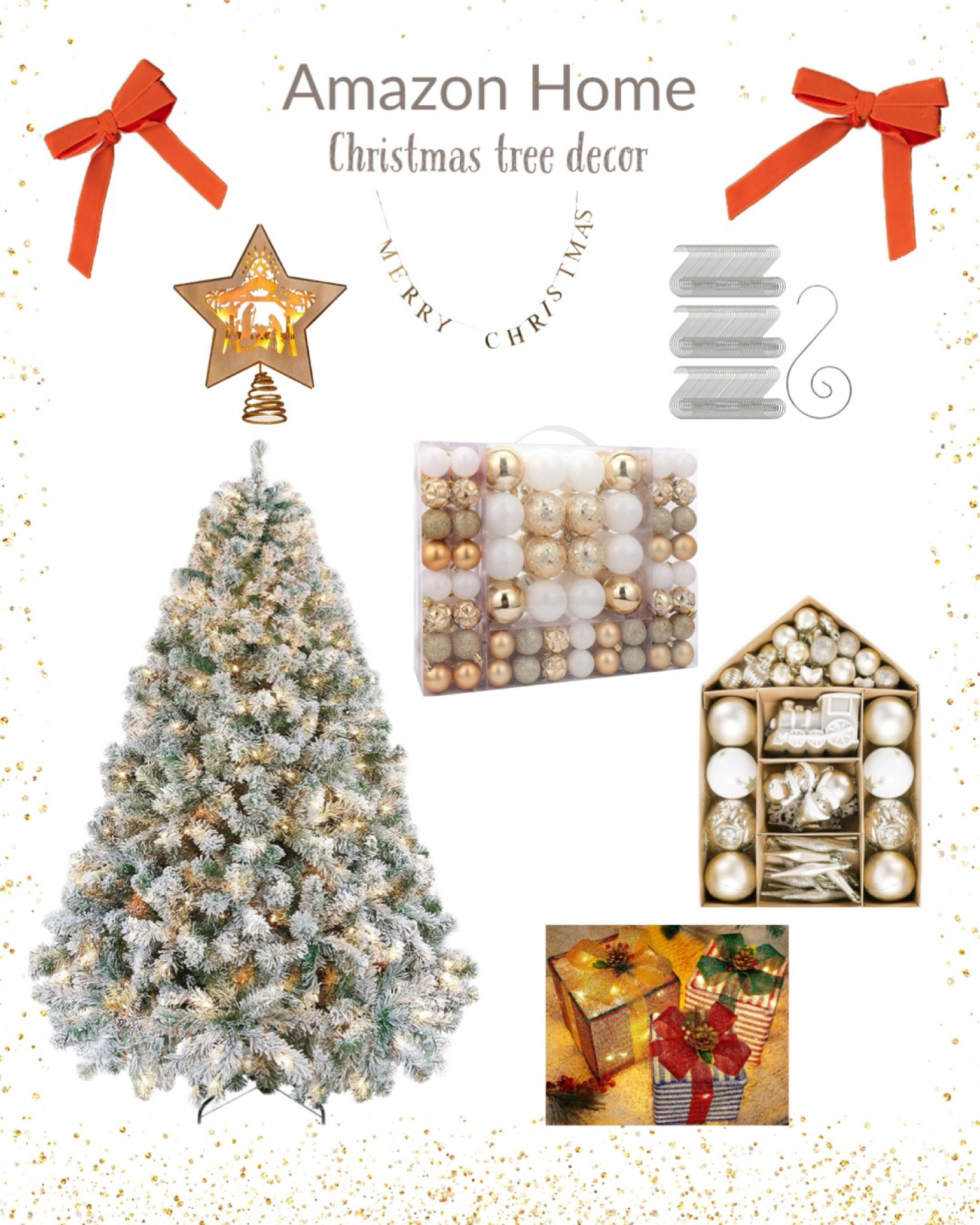 Christmas Decor - Amazon home finds 🎄 
🔑 Christmas tree decor, Ornaments, Christmas lights, Tree toppers, Holiday decor, flocked Christmas tree, 9 ft Christmas tree, Amazon decor 

#LTKSeasonal #LTKhome #LTKHoliday