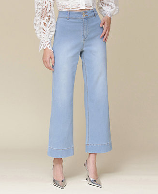 Avec Les Filles Women's Wide-Leg Double-Button Jeans - Macy's | Macy's
