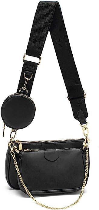 Small Crossbody Bag for Women Shape Multipurpose Golden Zippy Handbags with Coin Purse including ... | Amazon (US)