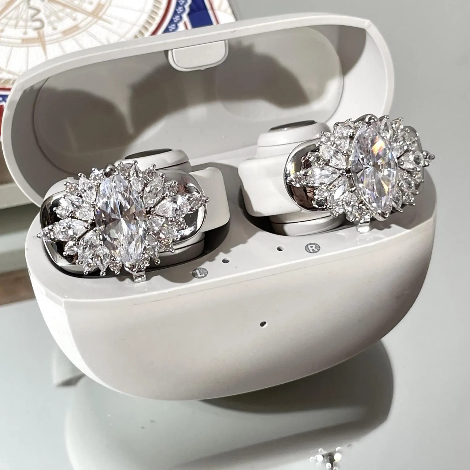 Bose Ultra Open Diamond Earbud Jewelry, Crystal Clear Elegant Clip Charm, Sparkly Headphone Decor... | Etsy (US)