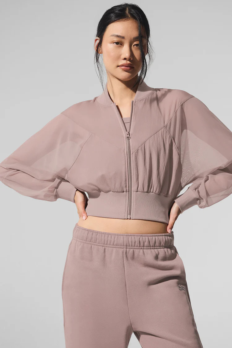Cropped Air It Out Bomber | Alo Yoga
