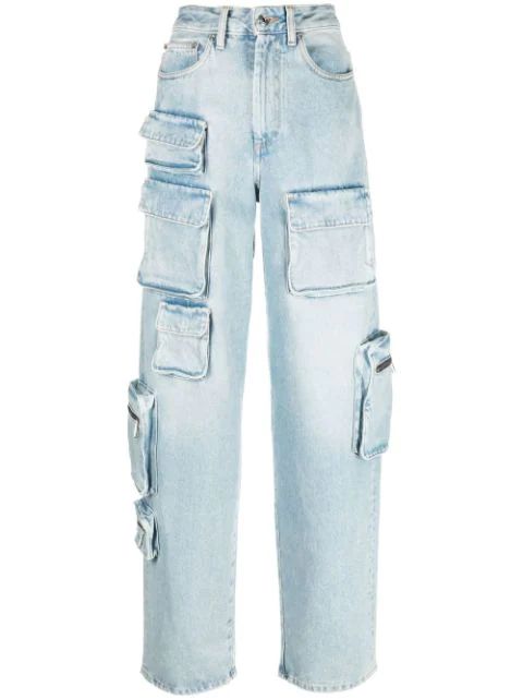 Off-White Bleach Multipocket Cargo Jeans - Farfetch | Farfetch Global