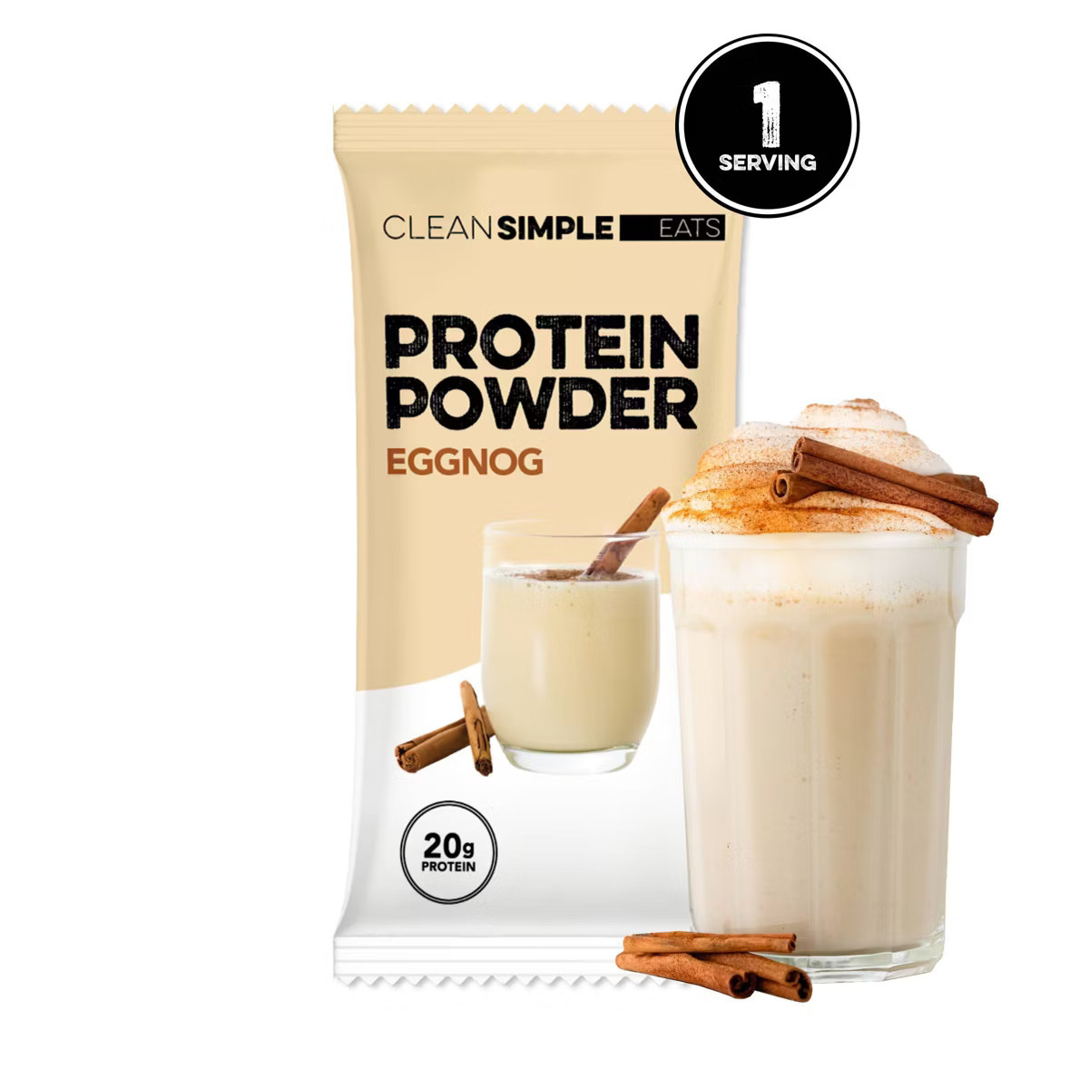 Clean Simple Eats Protein Powder - Eggnog - 1 Stick/1oz | Target