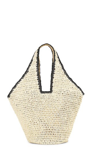 Kayla Tote Bag in Natural & Black | Revolve Clothing (Global)