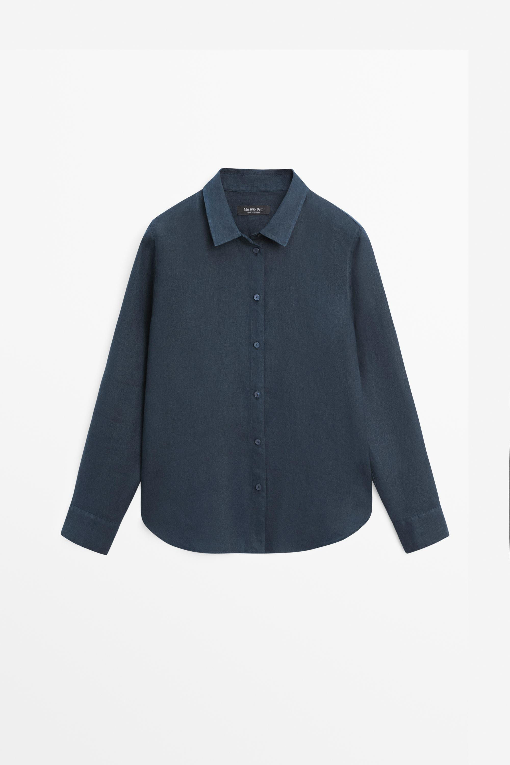 Flowing 100% linen shirt | Massimo Dutti UK