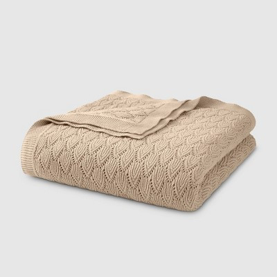 Jeremiah Brent Home Pointelle Throw Blanket Sand | Target