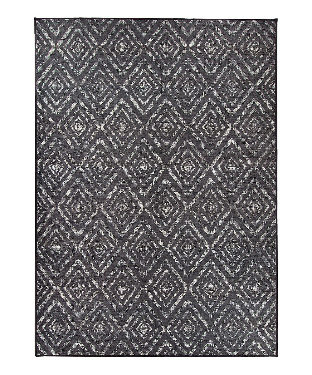 RUGGABLE Indoor Rugs Black - Black Prism Two-Piece Washable Rug System | Zulily
