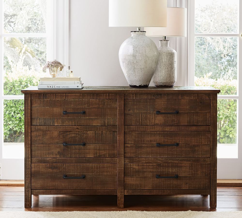 Paulsen Reclaimed Wood 6-Drawer Wide Dresser | Pottery Barn (US)