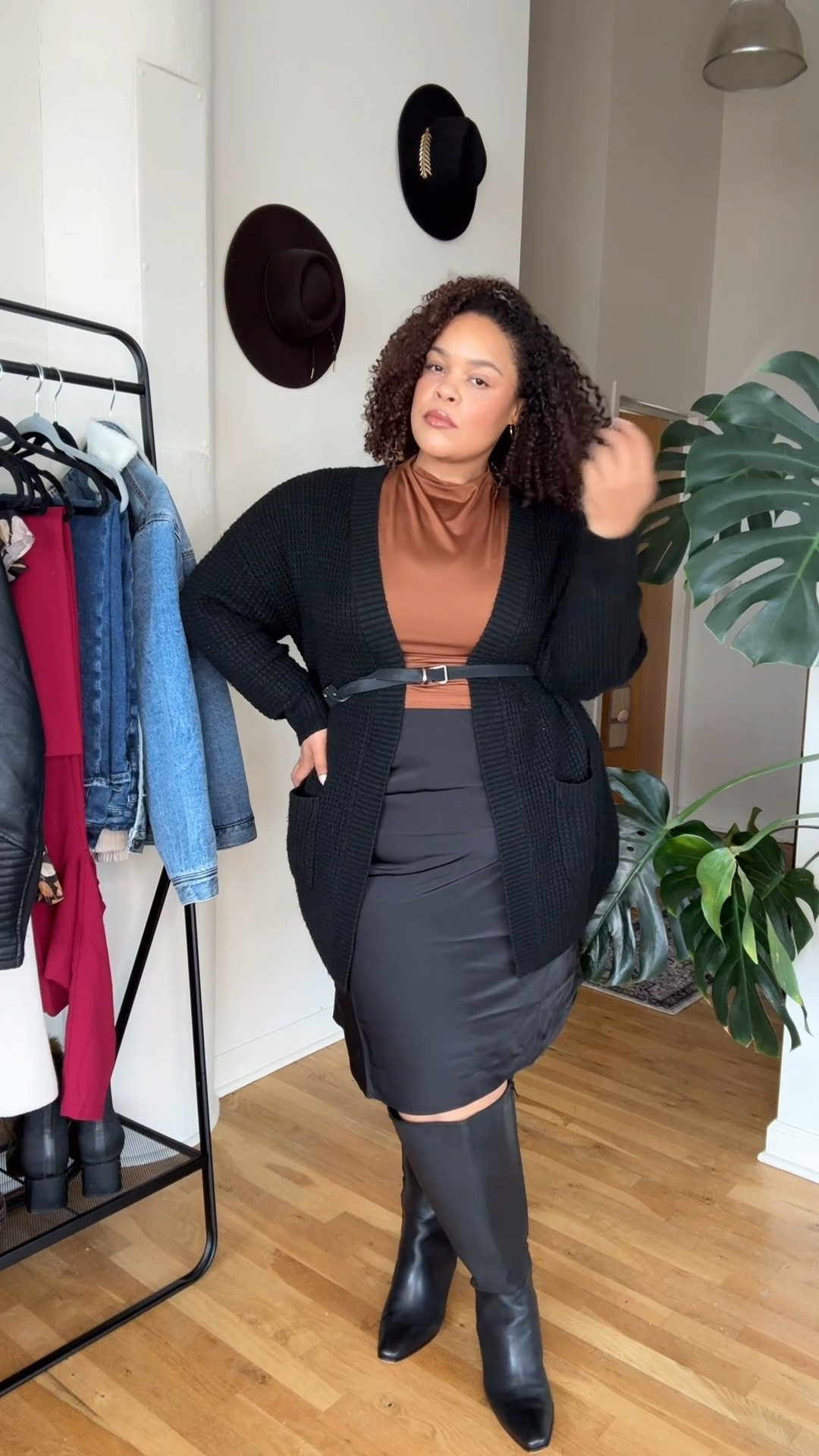Satin top and skirt Old navy , knitted cardigan Torrid and the perfect fall boots from Dolce Vita 

#plussize #ootd #curves #style #outfit #falloutfit

#LTKPlusSize #LTKFindsUnder50 #LTKStyleTip