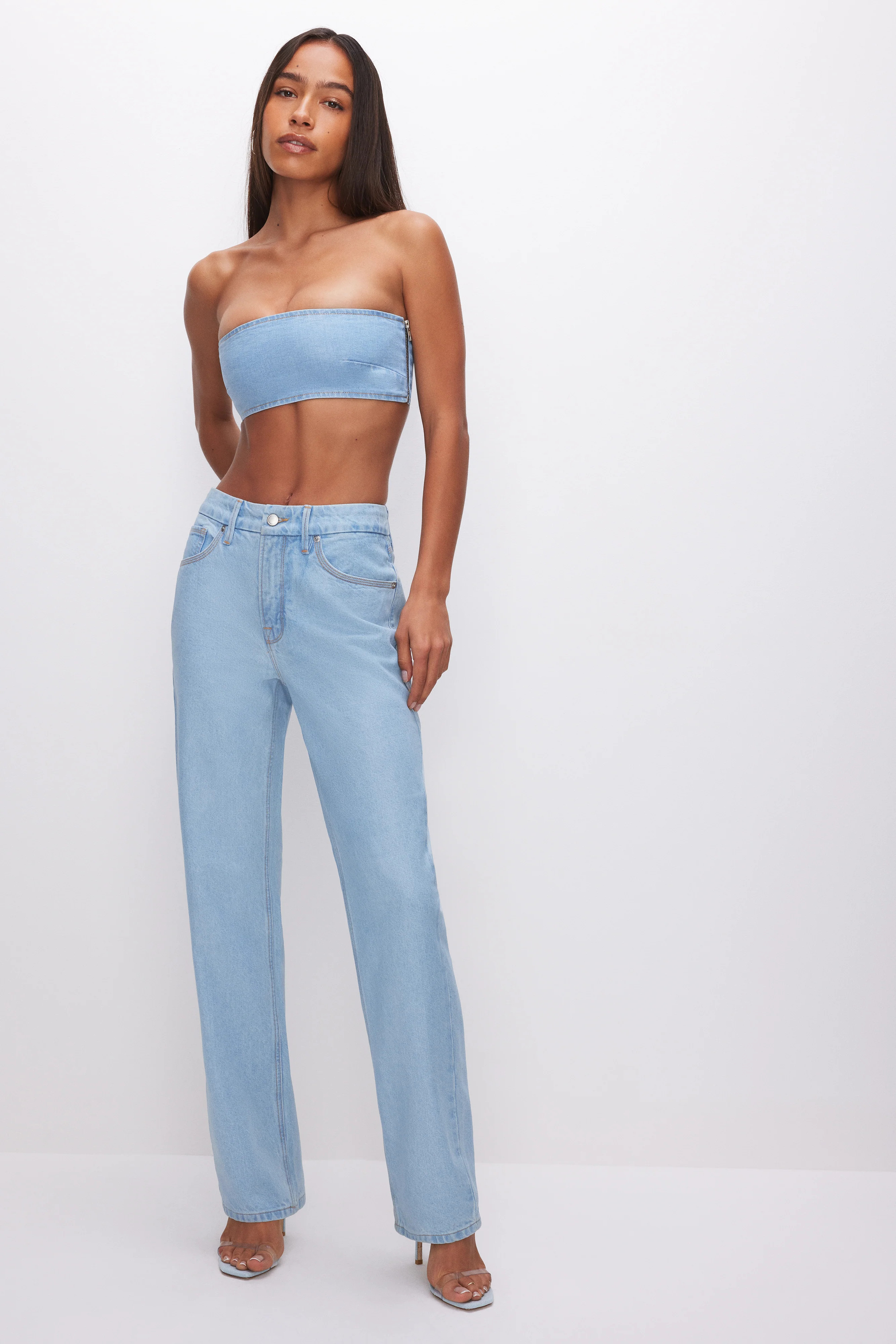 GOOD '90s RELAXED COATED JEANS | INDIGO498 - GOOD AMERICAN | Good American