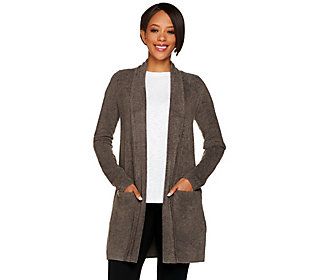 Barefoot Dreams Cozychic Lite Essential LongCardi | QVC