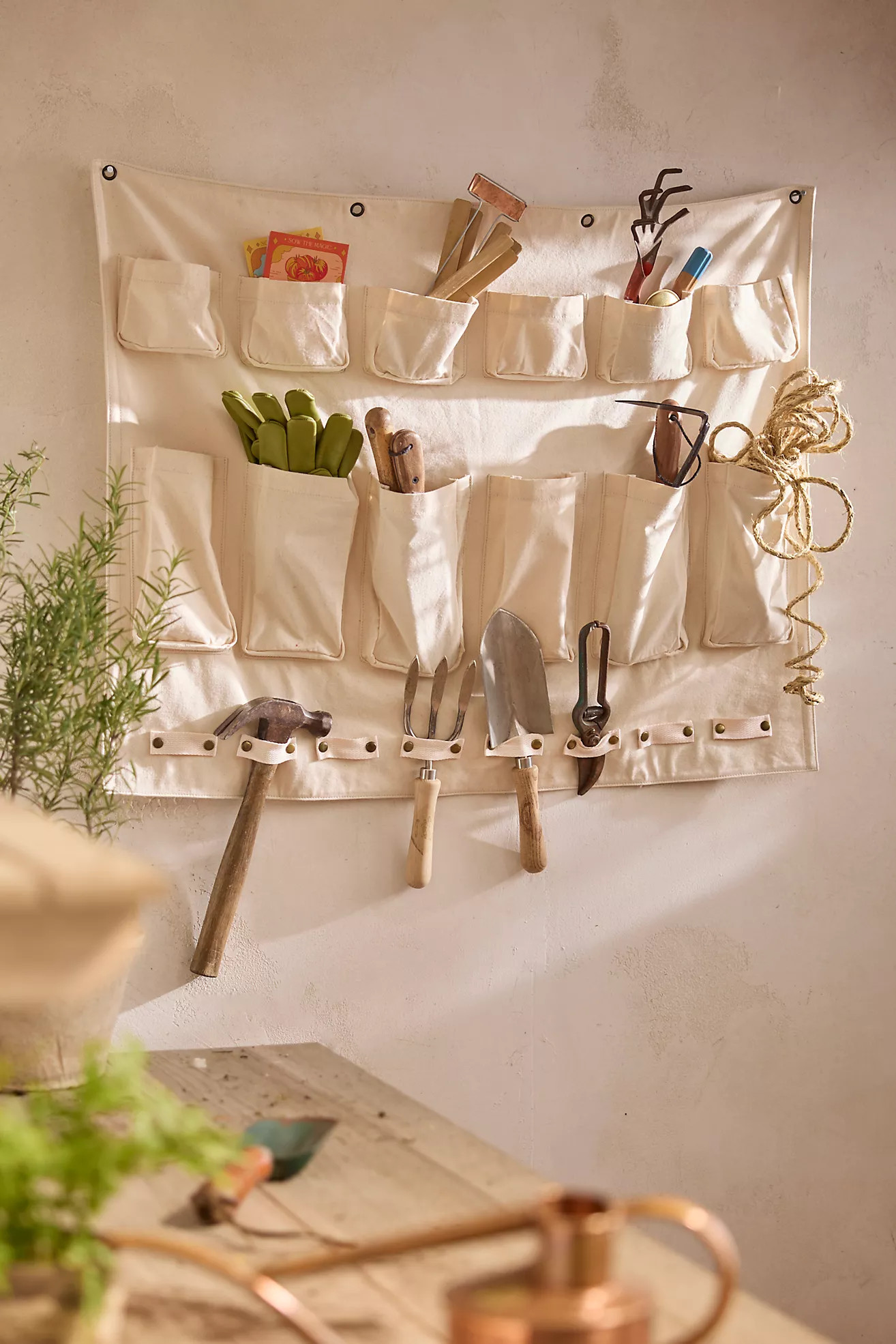 Cotton Canvas Garden Storage Pouch | Anthropologie (US)