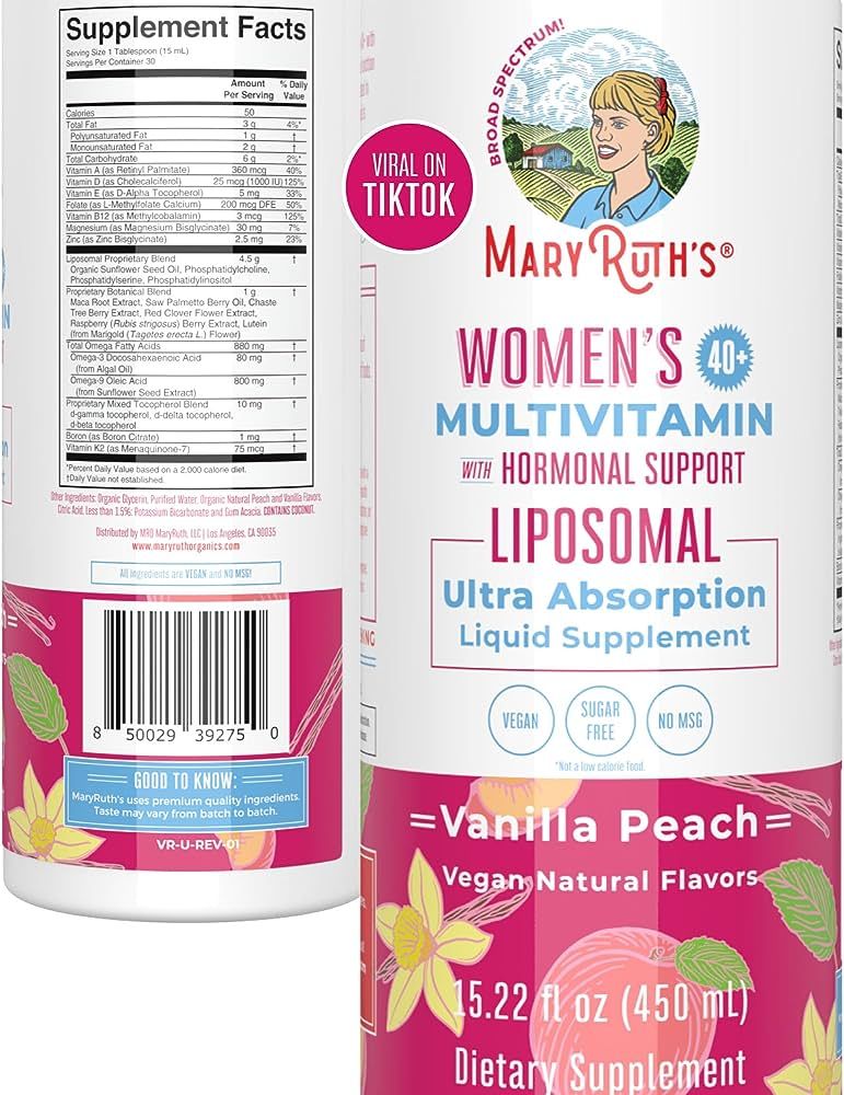MaryRuth's Vitamin Drop for Women 40+ | Sugar Free Multivitamin Liquid | Immune Support Supplemen... | Amazon (US)
