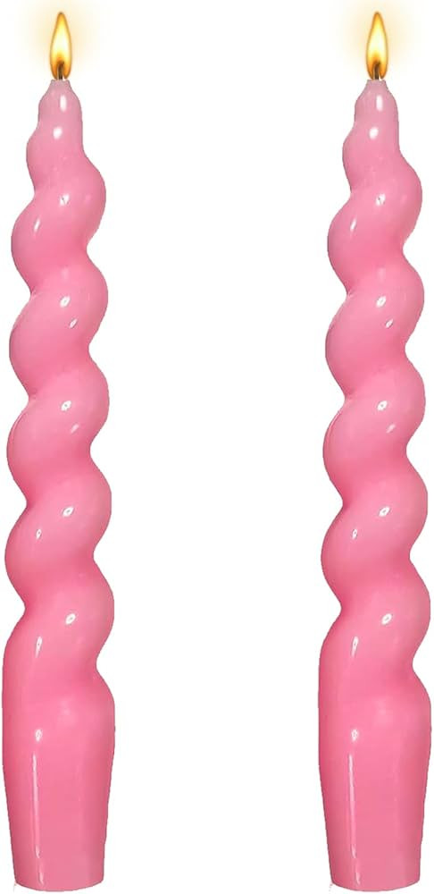 Spiral Taper Dinner Candles - Conical Stick Candles, H 7.5inch, Unscented, Aesthetic Candle, 3/4 ... | Amazon (US)