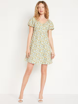 V-Neck Mini Swing Dress | Old Navy (US)