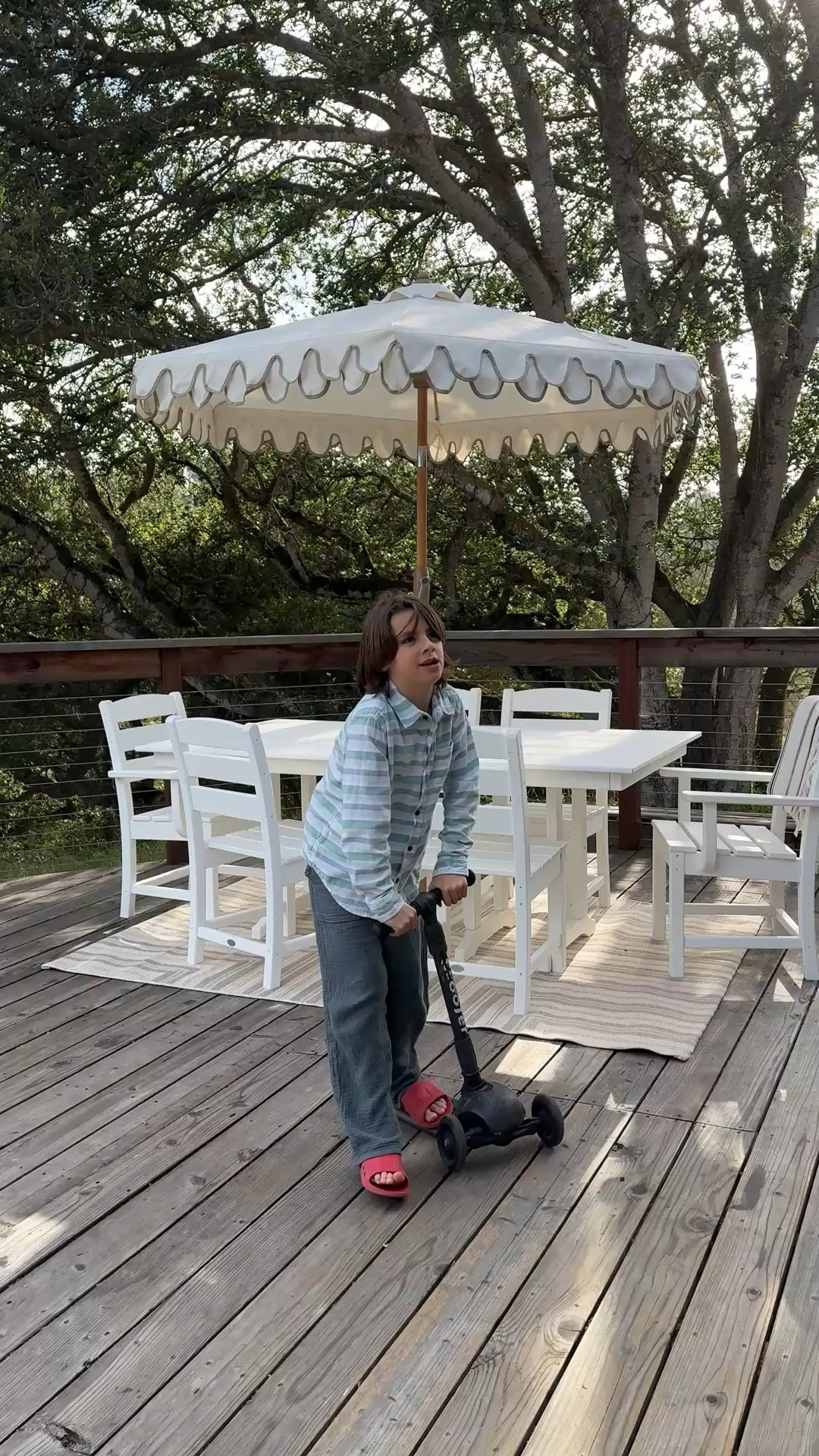 Absolutely obsessed with our new outdoor rug abd umbrella 🤍🤍✨

#LTKmomlife #LTKMothersDay #LTKHome