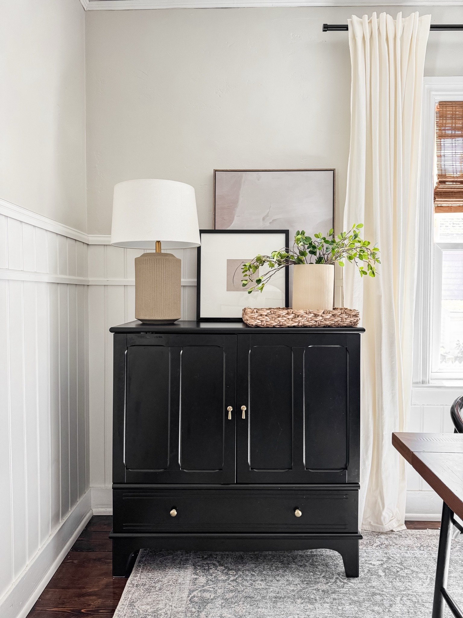 Black storage cabinet, NOW available in dark green and beige!  Dining room storage. Small cabinet. Cabinet stying.

#LTKHome
