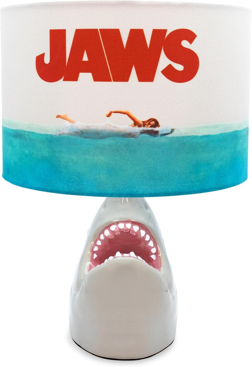 Ukonic JAWS Classic Movie Poster Table Desk Lamp With Great White Shark Ceramic Figural Sculpt | ... | Amazon (US)