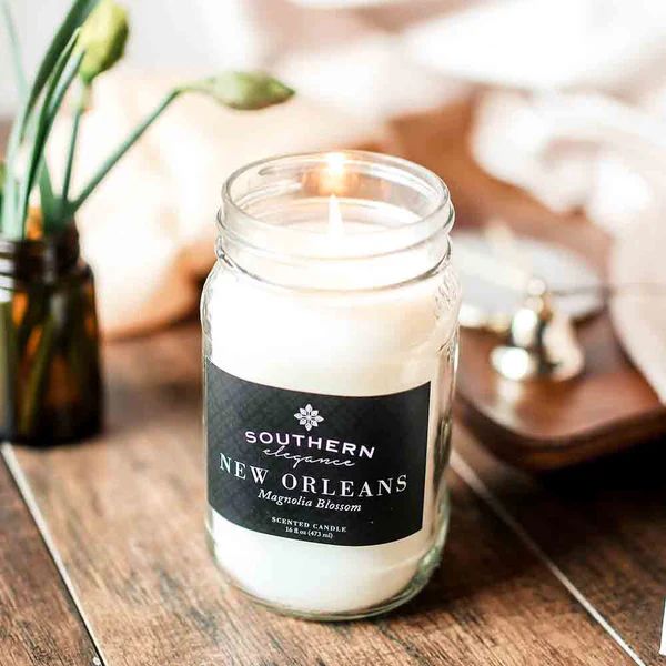 Signature Scents Collection: 16 oz Mason Jar Candle | Southern Elegance Candle Company