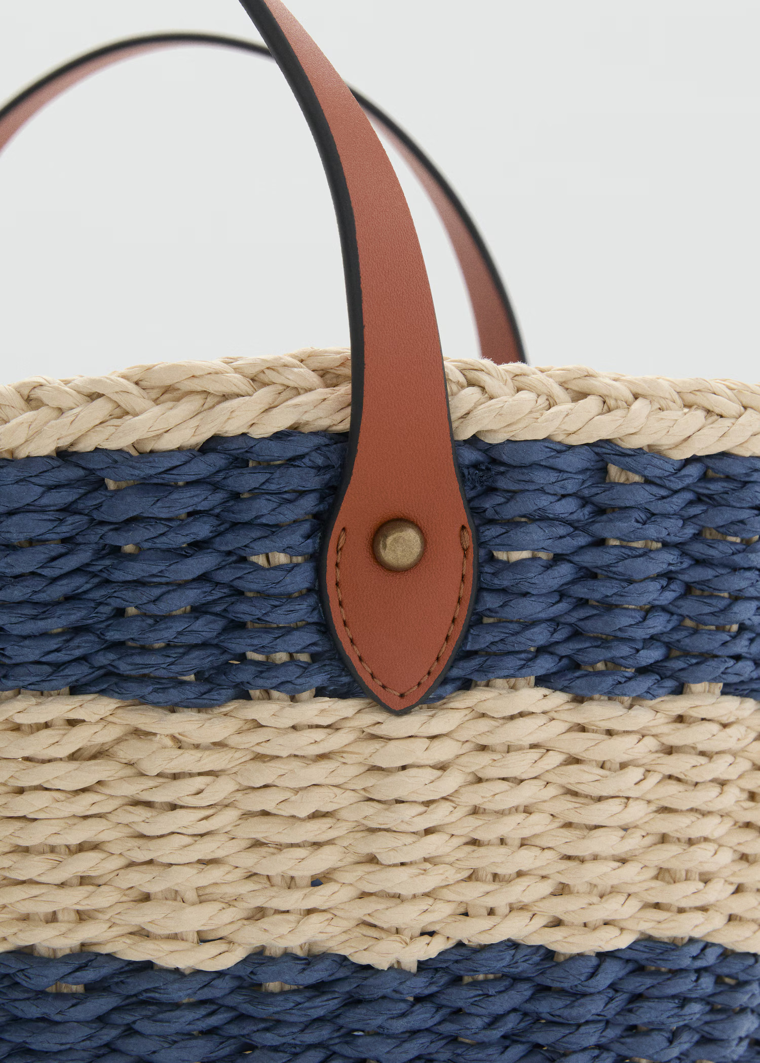 Striped natural fiber basket | Mango (US/MX/AU)