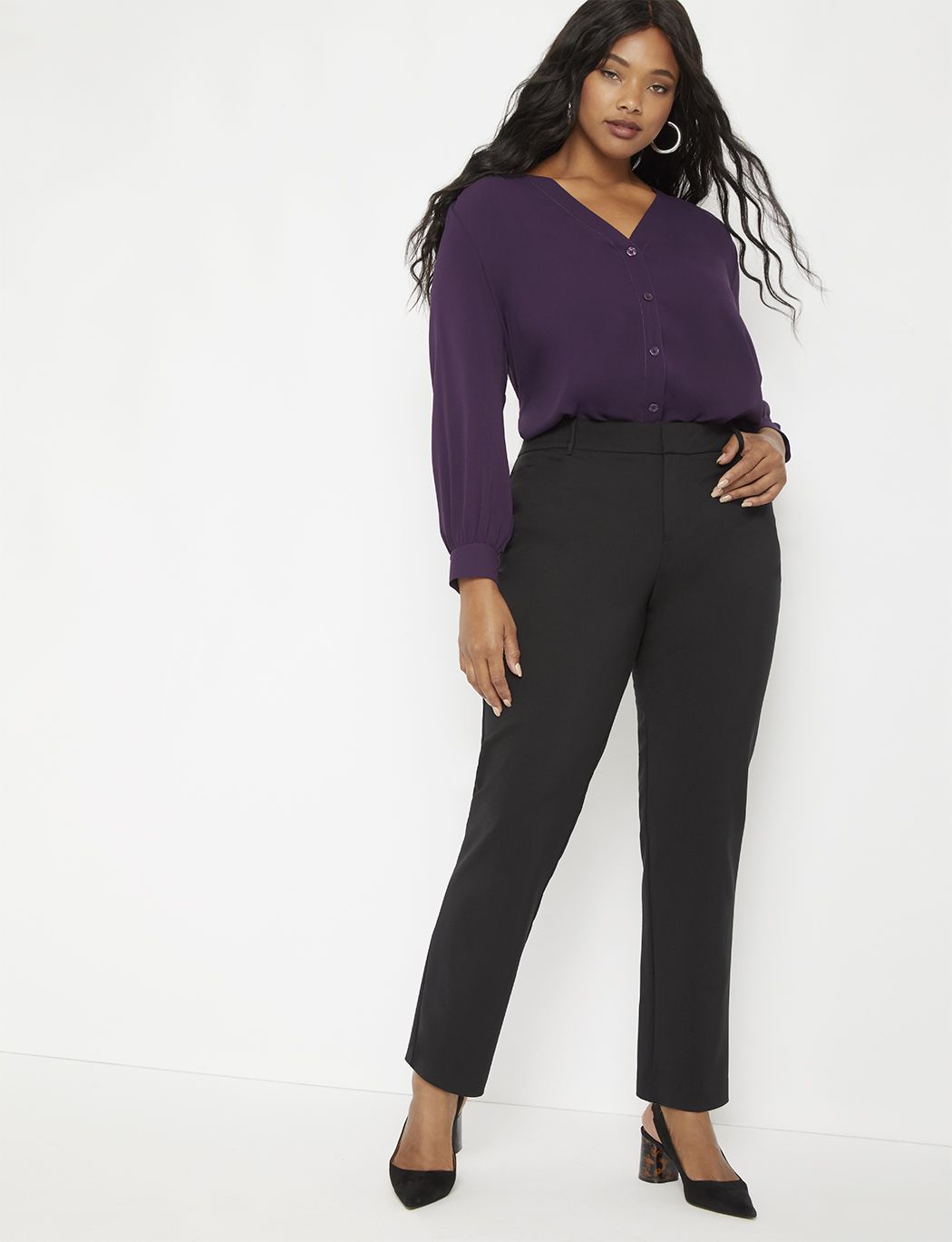 Kady Fit Double-Weave Pant | Eloquii
