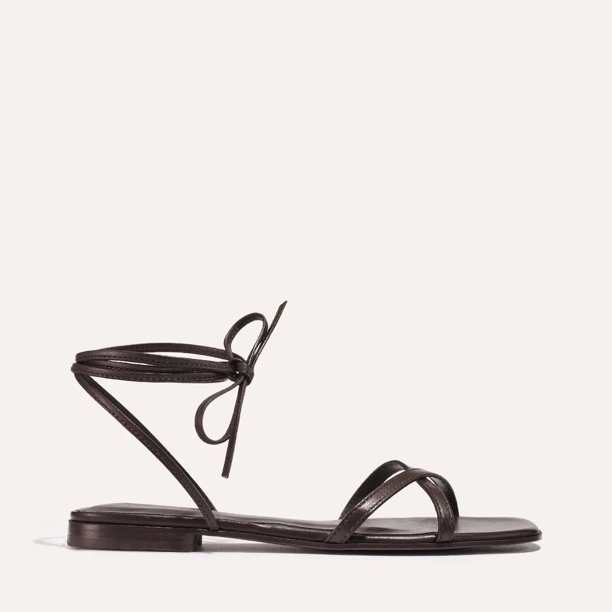 The Wrap Sandal - Espresso Nappa | Margaux