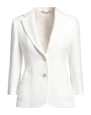 Tagliatore 02-05 Woman Blazer White Size 4 Polyester, Linen, Polyamide, Metal | YOOX (US)