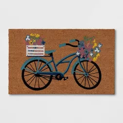 1'6"x2'6" Bicycle Coir Doormat Natural - Threshold™ | Target