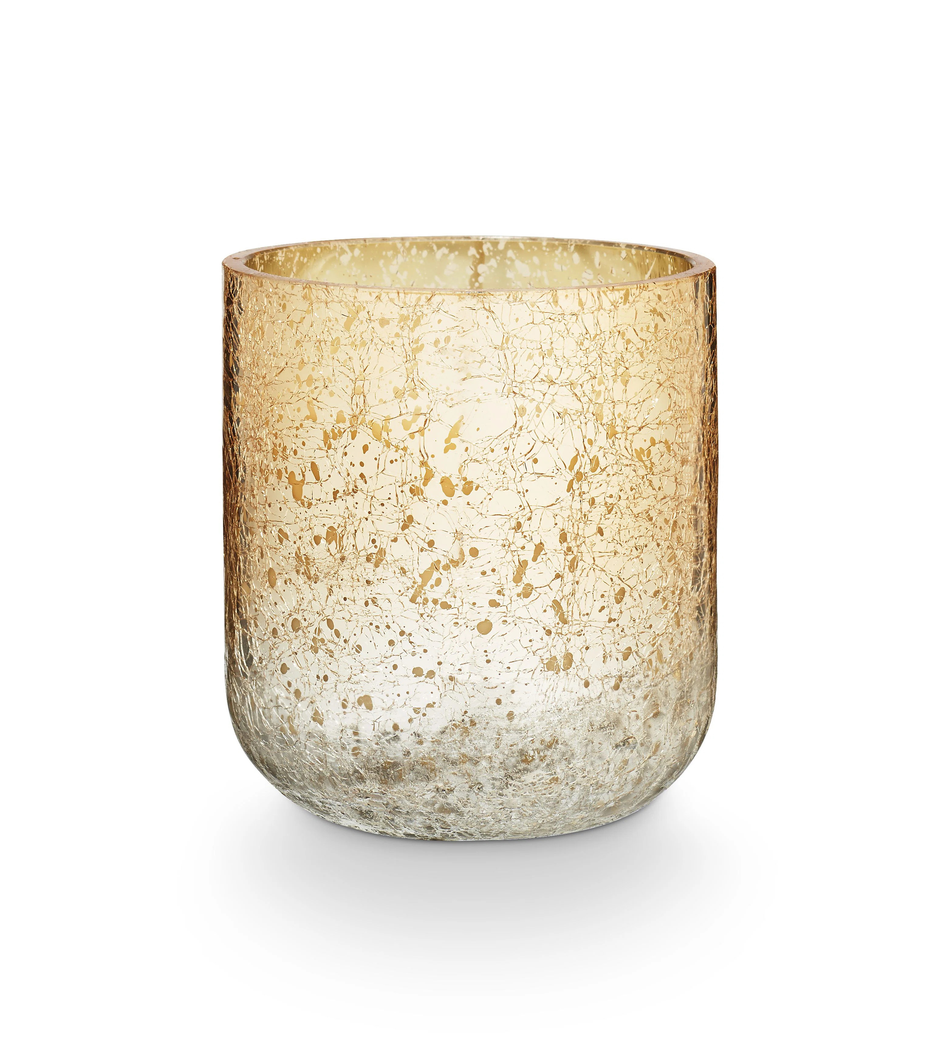Noble Holiday Winter White Small Crackle Glass Candle | Wayfair North America