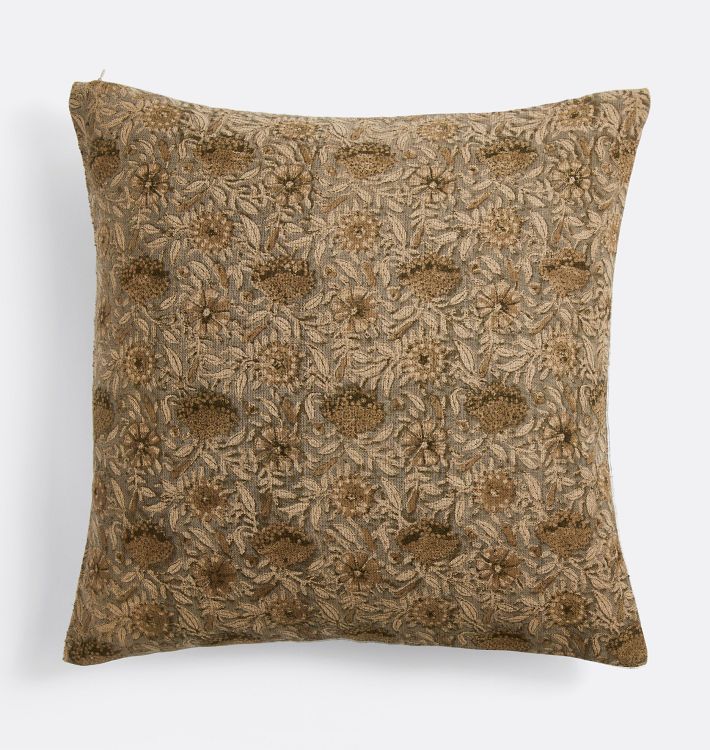 Botanical Block Print Pillow | Rejuvenation