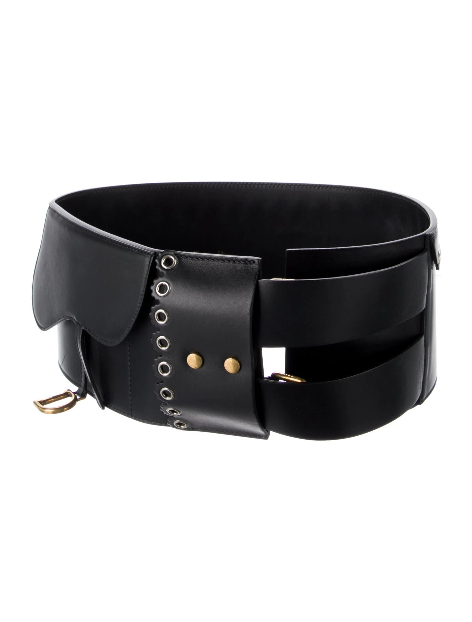 Saddle Large Signature Logo Waist Belt | The RealReal