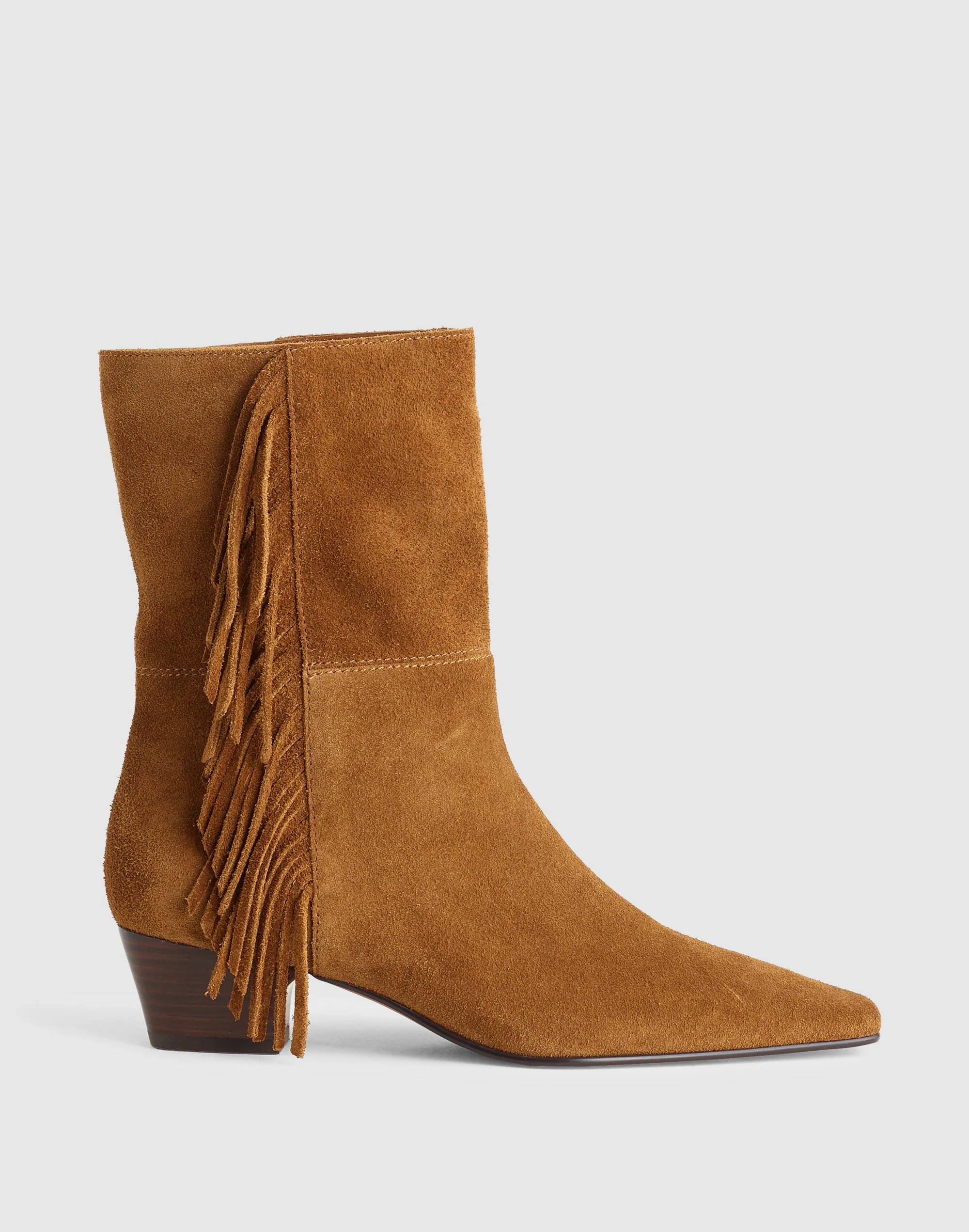 The Lexie Fringed Ankle Boot in Suede | Madewell