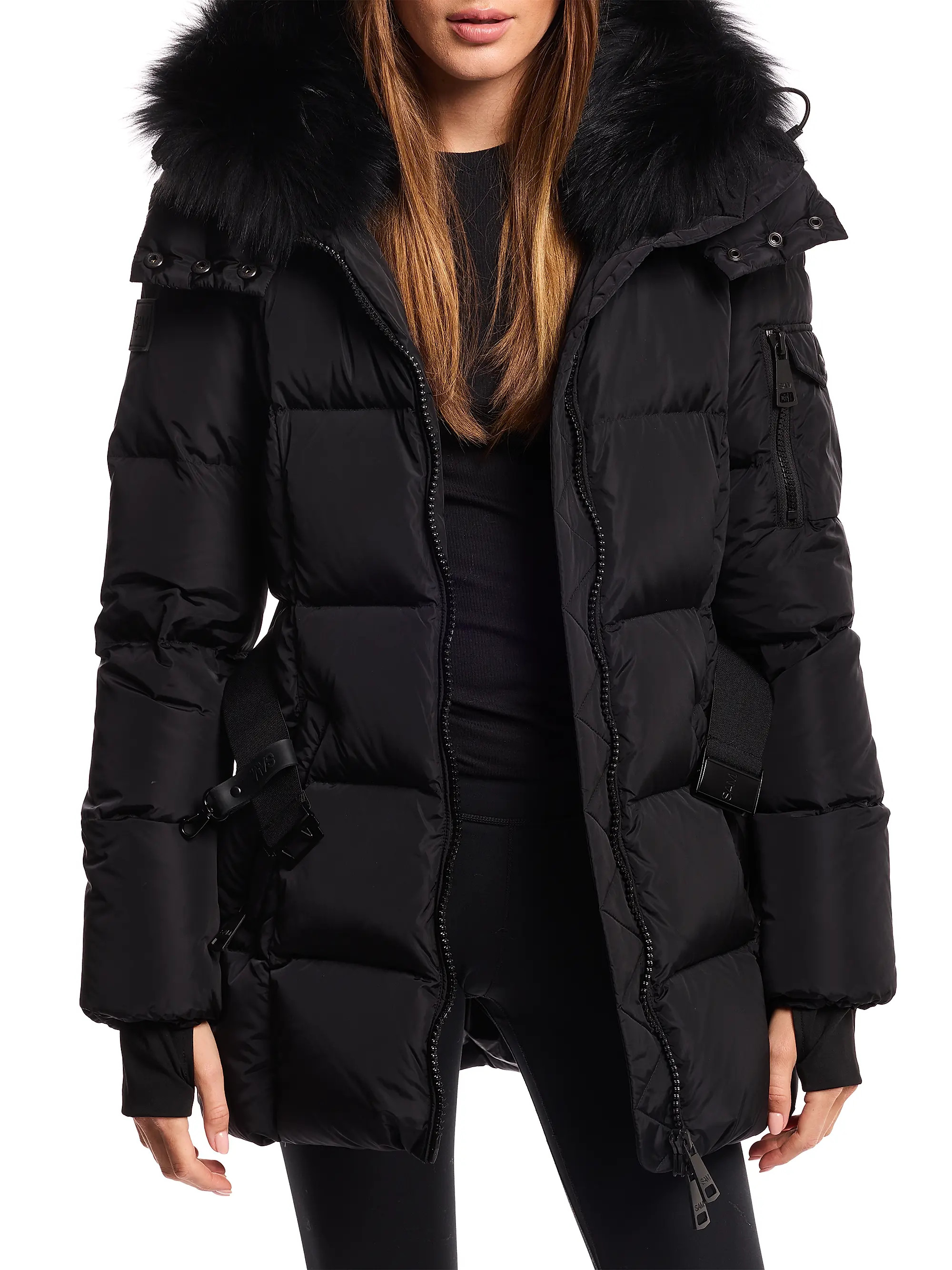 SAM. Luxe Soho Belted Down Jacket | Saks Fifth Avenue | Saks Fifth Avenue